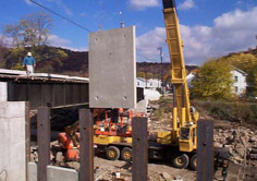 Construction of the Hyndman Borough Flood Wall